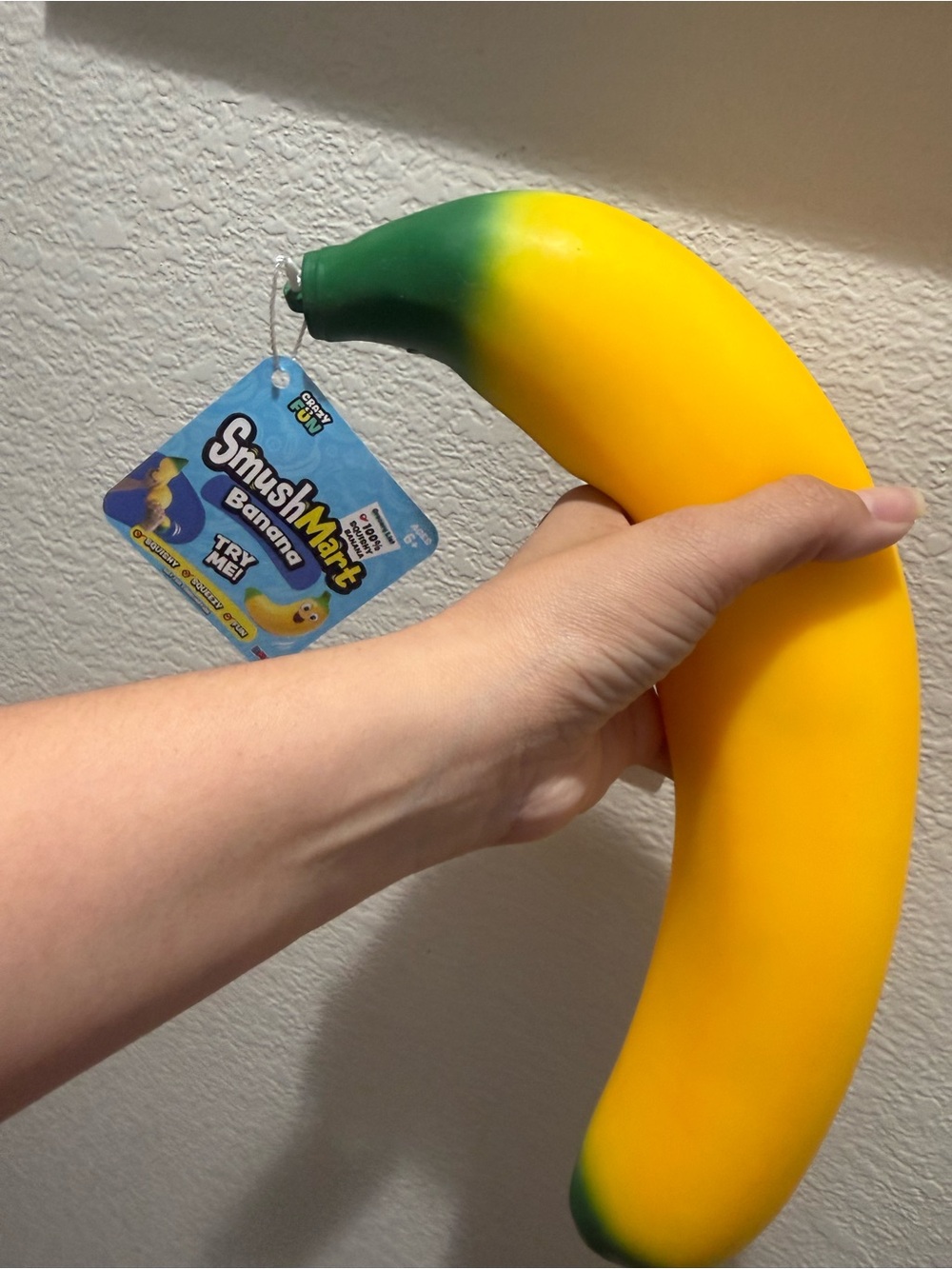 SmushMart Jumbo Banana Stress squishy. From Crazy Fun. NEW. 14x6inch